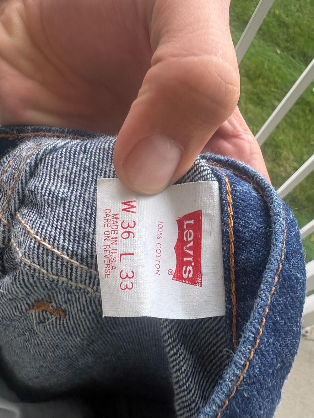 Vintage 80s Levis 517 Orange Tab Scovill USA Dark Wash Bootcut Jeans Mens 36x29 - Picture 9 of 9